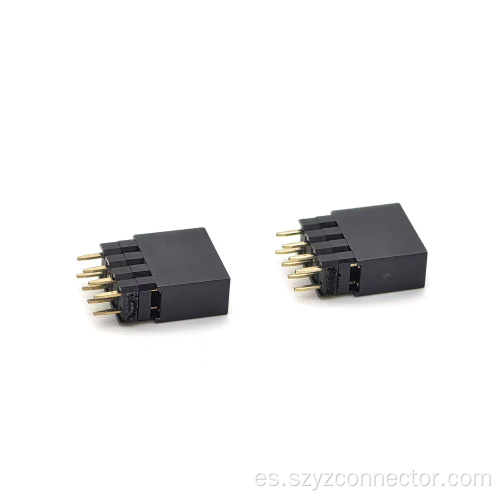 Encabezado femenino de 2.54 mm Dual fila H12.5 mm